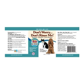 Ark Naturals Don't Worry Don't Rinse Me, Waterless No Rinse Shampoo for Dogs and Cats, Freshens and Removes Odors, 16oz Bottle