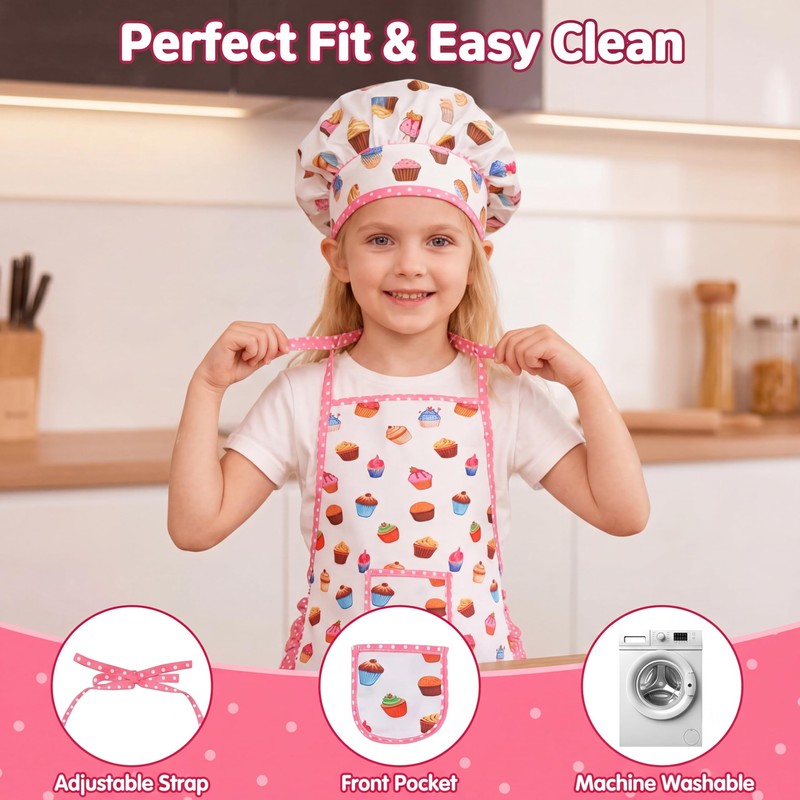 WEILAIDI 11PCS Kids Baking Set for Girls Ages 3-8, Toddler