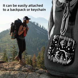 Compatible with AirPod 4th Generation 2024 Case, Shockproof Anti-Drop Protective Cover, Cute Case for Women Men with Keychain(Cool Dinosaur)