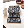 Five-Piece Talavera Casserole Baking Set - Blue and White, 13x9