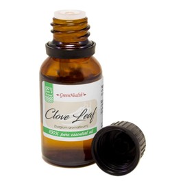 GreenHealth Clove Leaf - 1/2 fl oz (15 ml) Glass Bottle - 100% Pure Essential Oil