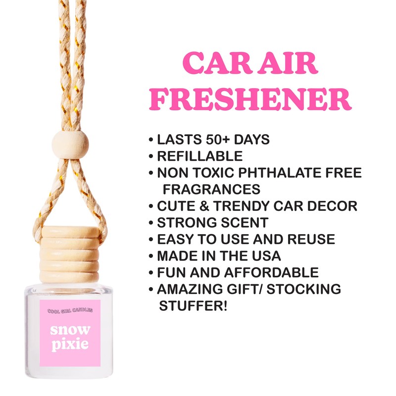 COOLGIRLCANDLES Champagne Bubbles Car Hanging Fragrance Oil Scents Aromatherapy Automobile