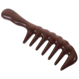 Baluue Household Wooden Hair Comb Natural Sandalwood Massage Tool for Healthy Hair Care Wide Tooth Design for Wet Dry Use Chic Retro Style for All Types