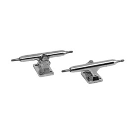 34mm Prodigy Gen2 Pro Fingerboard Trucks - Pro Style Base and Hanger with Custom Pivot Tuning and Pro Duro Bubble Bushings - Silver Colorway