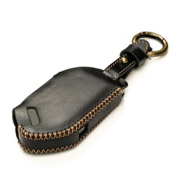 Vitodeco Luxury Premium Genuine Leather Smart Key Fob Case Cover Protector Compatible with Kia Carnival MPV, Sportage, Telluride, Sorento, EV6, EV9, K4, K5 (2022-2026 Models) - Black