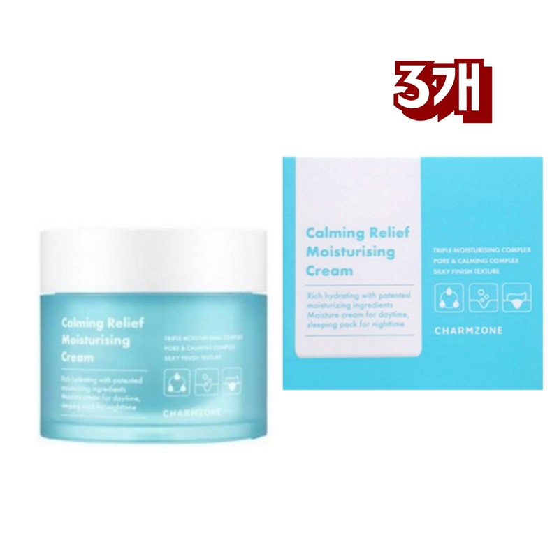 Charmzone Calming Relief Moisture Cream 70ml 3pcs / 참존 카밍
