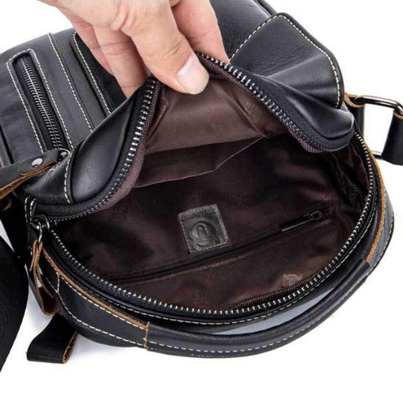 Xieben Leather Shoulder Crossbody Travel Bag for Men Women, #07