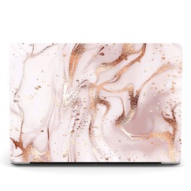Laptop Case Compatible with New MacBook Air 13.6 inch Case 2022 M2 Chip Model A2681 with Liquid Retina Display Touch ID, Color Printing Matte Plastic Hard Shell Case Cover - Pink Marble