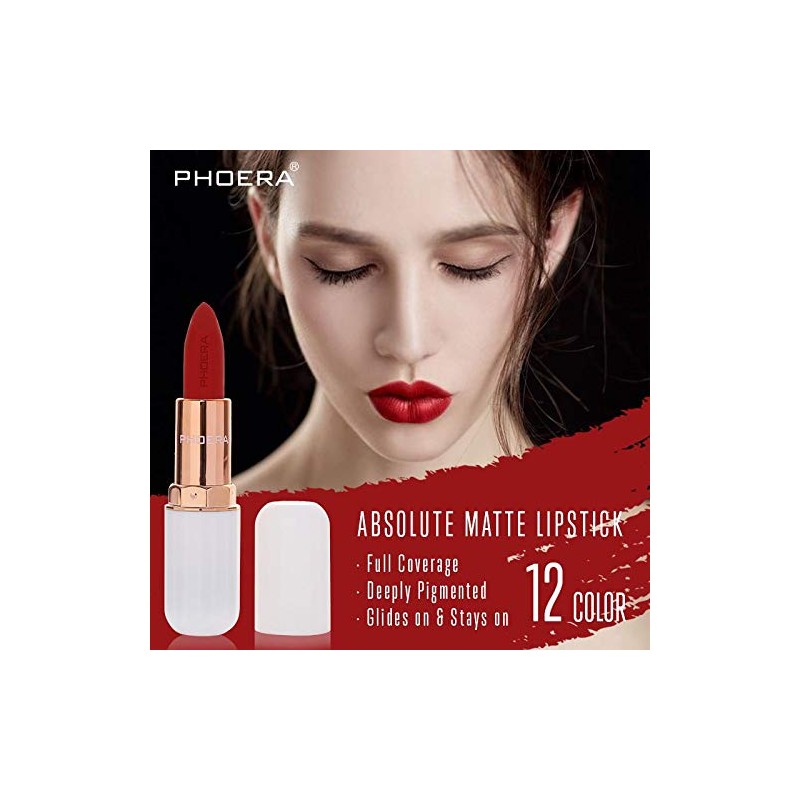 Phoera ABSOLUTE VELVET MATTE LIPSTICK LONG LASTING WATERPROOF PIGMENT MAKEUP
