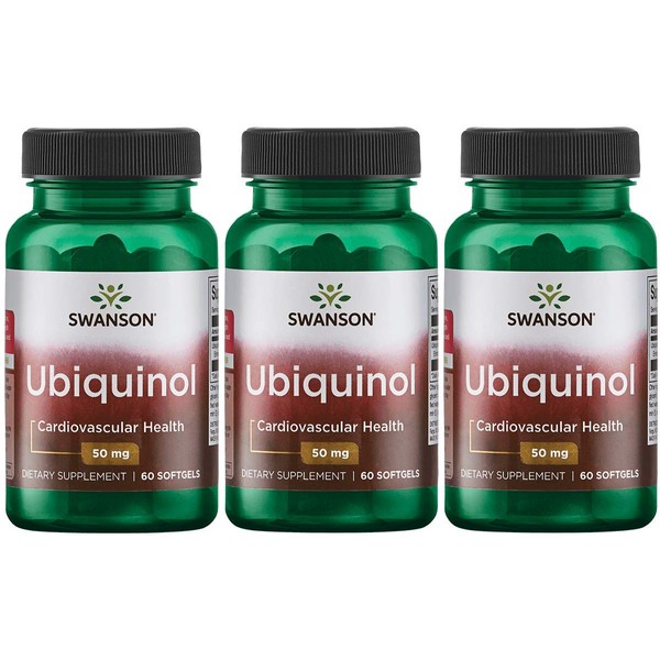 Swanson Ubiquinol 50 mg 60 Sgels 3 Pack