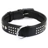 Monkimau Adjustable Leather Dog Collar for Medium to Large Dogs