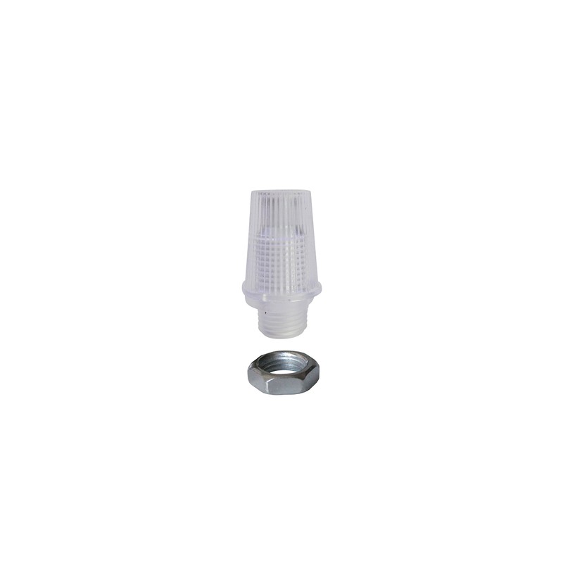 Clamping nipple strain relief M10x1 transparent, also suitable for textile