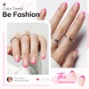 Modelones French Tip Press on Nails Short, Oval Fake Nails,