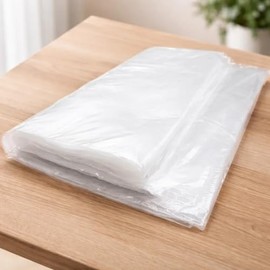 Bolsa de Polietileno Gruesa, Transparente 60 x 90 cm, Calibre 400. 1 KIlo