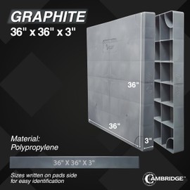 Cambridge Gray AC Condenser Pad/Base, 36x36x3 in – Supports Air Conditioner Units and Other Outdoor Equipment