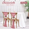 Teruntrue 20 Pack Dusty Rose Table Runner Cheesecloth Table Runner