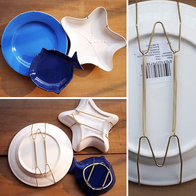 ieron 6Pcs Wall Plate Hanger Set, 10 Inches Dish Display