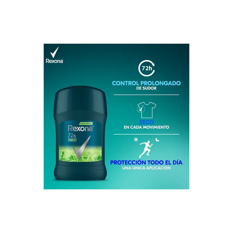 Desodorante En Barra Hombre 1 Pza 45 Gr Rexona Forest