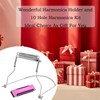Harmonica, Harmonica Holder Set, 10 Holes Harmonica Diatonic Blues Harmonica