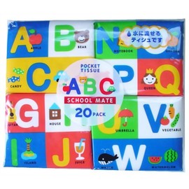 Water to flow Pocket Wipes ABC suku-rumeito 20 kopakku