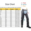 Motorcycle Leather Chaps for Men Biker Riding Cowboy Chaps Black
