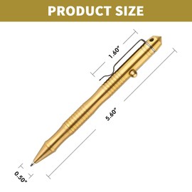 SMOOTHERPRO Solid Brass Bolt Action Pen Heavy Duty for Tremor Parkinson Arthritic Hands Business Office Signature EDC Pocket Carry Retro Black (BB202)