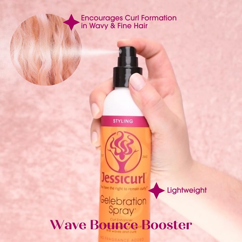 Jessicurl, Gelebration Spray, No Fragrance Added, 8 Fl oz. Curl