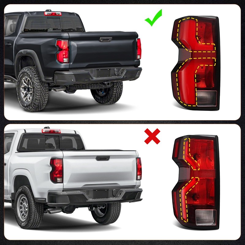 Huray Left LED Tail Light for Chevy Colorado 2023-2025 Driver