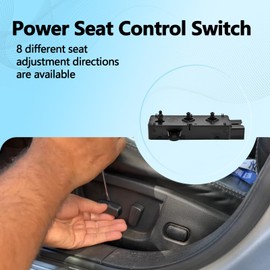 Power Seat Control Switch 8 Way 87066-4HA0A Compatible with Nissan Maxima 2009-2021 Infiniti Q50 Q60 2015-2021 Replaces 870664HA0A, Front Driver Seat Adjustment Switch