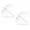 Dansydaisy 2 Pcs Clear Bubble Umbrellas 52 Inch Large Transparent