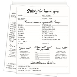 Employee Survey Form - Getting To Know You - 20 Pcs All About Me Survey, Employee Favorite Things Survey,Employee Wishlist, Get To Know My Team Survey，New Employee Questionnaire(8 X 10 Inches)- A02