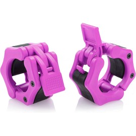 Greententljs Barbell Clip 2 inch Olympic Quick Release Pair of Locking 2-inch Pro Weight Bar Plate Locks Clamp Collar for Workout Weightlifting Fitness Training (Pink)