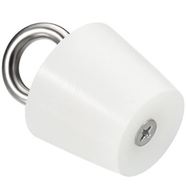 TOP-VIGOR 1Pc Rubber Tapered Plug, 25mm to 33mm Solid Bathtub Bungs Stopper with Ring, Tapered Lab Seal Rubber Stoppers Test Tube Bungs for Test Tubes, Water Pipe, Drainage Hole, White