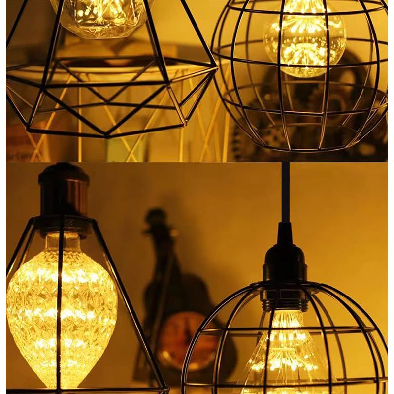 HESSION 2-Pack 15 Feet Plug in Pendant Light, Black Extension