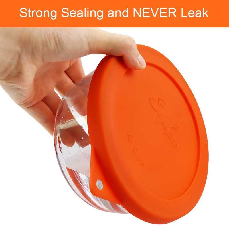 Sophico 4 Cup Round Silicone Storage Cover Lids Replacement for
