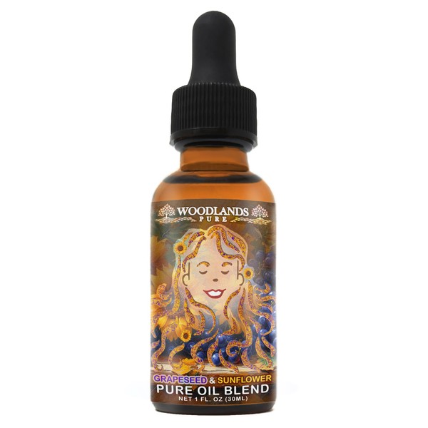 Woodlands Pure Grapeseed and Sunflower Oil Blend (1oz), Light Yellow