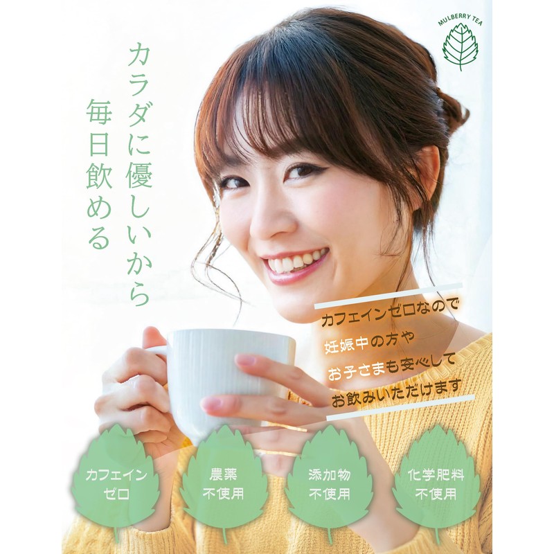 桑の葉茶 粉末 国産 パウダー 国産 添加物不使用 ノンカフェイン 農薬不使用 100ｇ 約66杯分