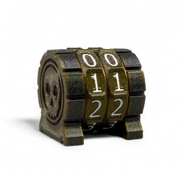 Life Counter - Game Counter - HP Tracker for TCG, CCG, TTRPG, Board Games, Card Games... (2 Gold Rings+White Numbers)