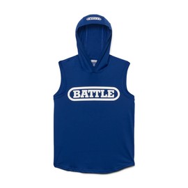 Battle Youth - Sudadera con Capucha sin Mangas, Azul/Blanco, Large