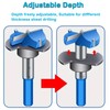 Yuentoen 5 Piece Forstner Drill Bit Set, Adjustable Positioning Drill,