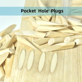 Kosmi 50-Pack Solid Wood Pocket Hole Plugs Pine Pocket Hole Plugs Woodworking Inclined Hole Pocket Hole Plugs
