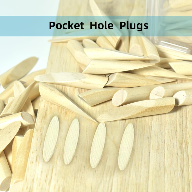 Kosmi 50-Pack Solid Wood Pocket Hole Plugs Pine Pocket Hole