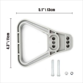 Mr.Brighton LED 175A 600V Battery Quick Connect Anderson Compatible 2 Pole Power Connector Plug Gray w/Terminals for #4 AWG Wire (pin for #4 awg Wire, Set+2 Handles+ 2 Covers)