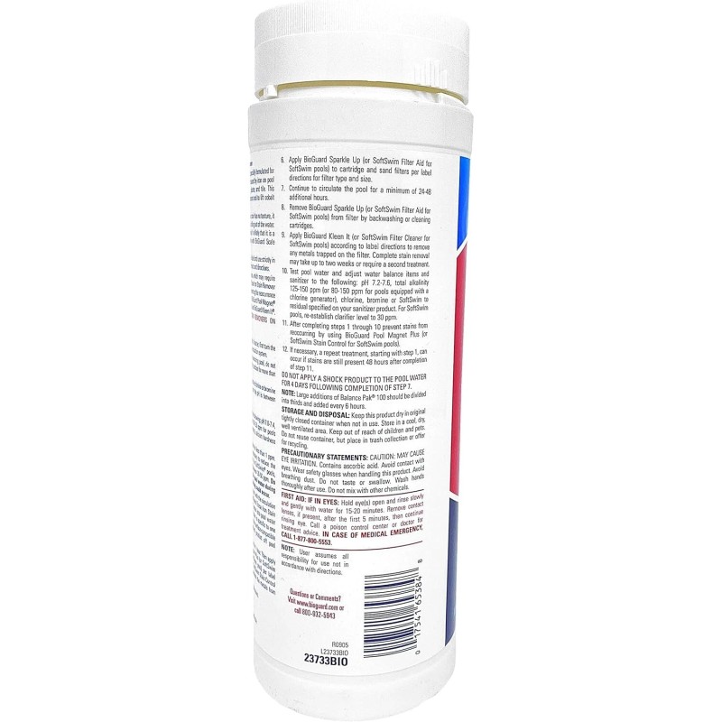 BioGuard Erase Iron Stain Remover 1.75 lb, Highly Effective Pool