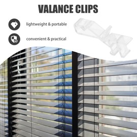AOKWAWALIY 20pcs Venetian Blind Clip Curtain Clips Hidden Valance Clips Window Blind Accessory Vertical Blind Clips Blind Clamp Transparent Valance Clips Plastic Vertical Curtain Blinds