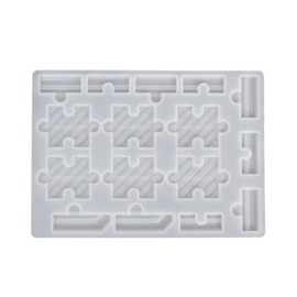 BOGEEL Chess Set with Checkers Board Silicone Resin Mold Full Size 3D Chess Crystal Epoxy Casting Mold for Art Craft Making, 159x222mm