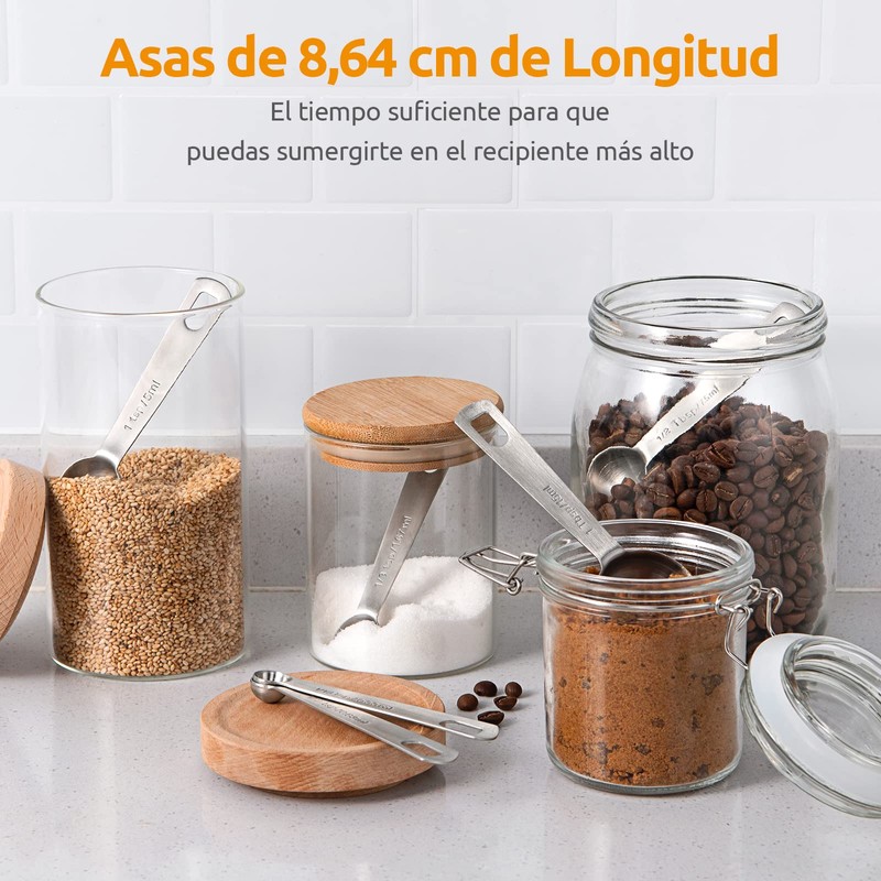 Cucharas medidoras: U-Taste 18/8 Cucharas medidoras de acero inoxidable Juego