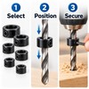Drill Bit Depth Stop Collars for Woodworking – 8-Piece Adjustable
