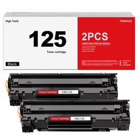 CRG125 CRG-125 High Yield Toner Cartridge (2-Pack, Black): Compatible Replacement for Canon 125 Toner Cartridge ImageCLASS LBP6030w LBP6000 MF3010 Printer, Yield Up to 2,100 Pages