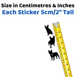 14 French Bulldog Fun Waterproof Sticker Pack Decal - Use on Car Bumpers, Laptops, Mirrors, Water Bottles, Scrabooking, Gift for Dog Lover (Extra Small - 5cm)